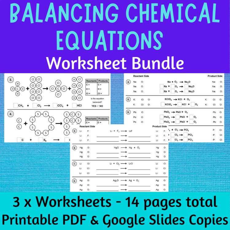 counting atoms & diagramming chemical equations worksheet part b