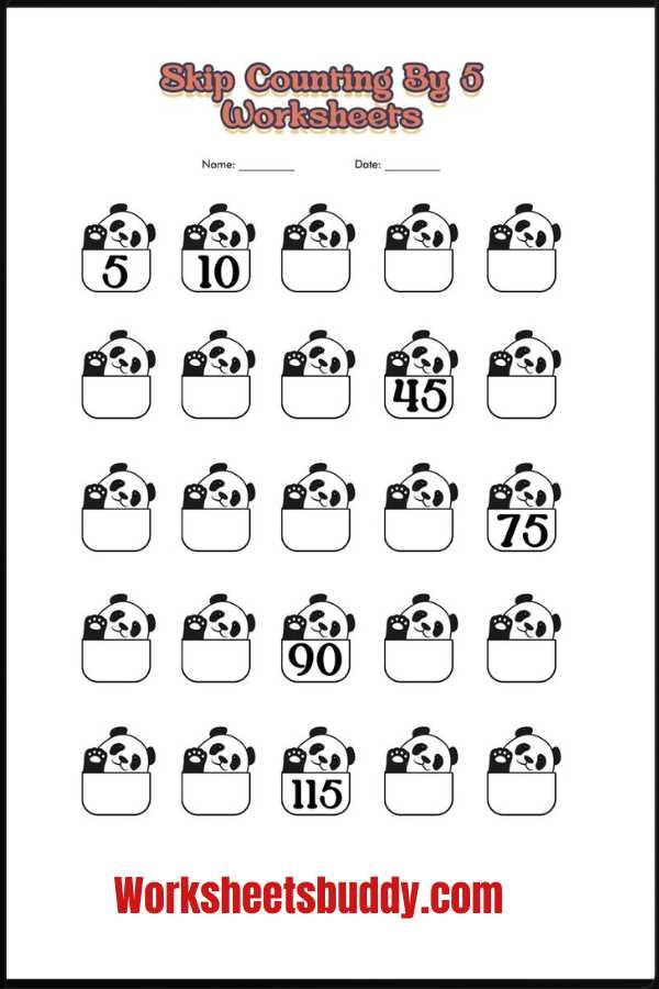 counting by 5s worksheet free
