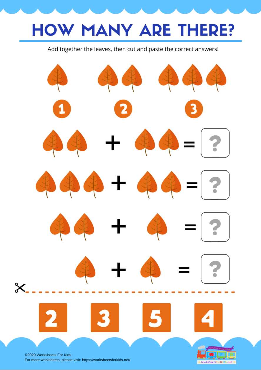 counting cut and paste worksheets
