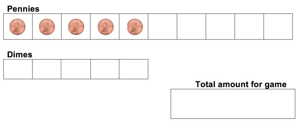 counting dimes and pennies worksheet