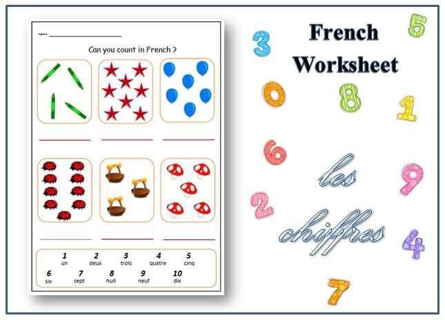 counting in french worksheet
