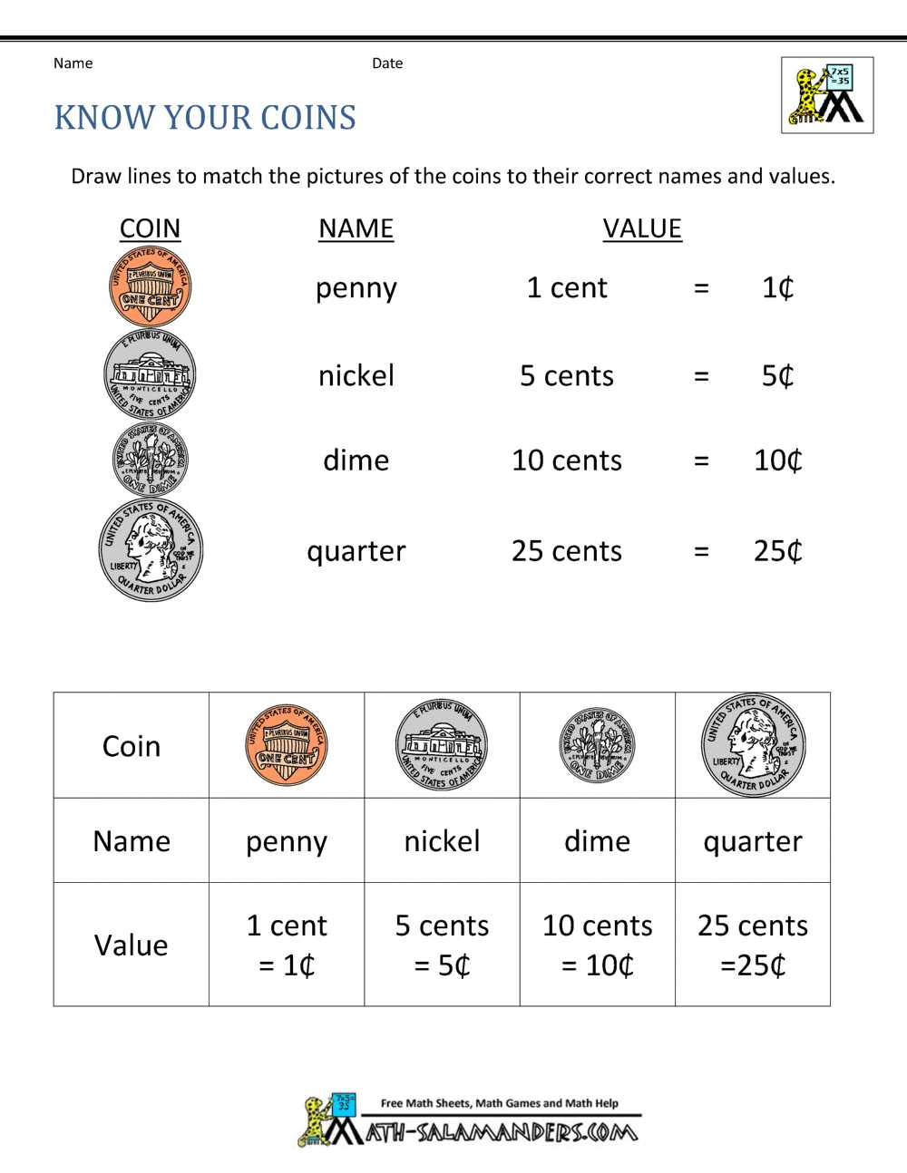 counting money for kids worksheets
