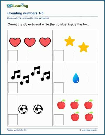 counting objects 1 100 worksheets