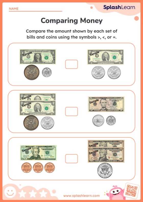 counting peso bills and coins worksheets