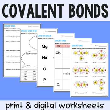covalent bonding worksheet chapter 8