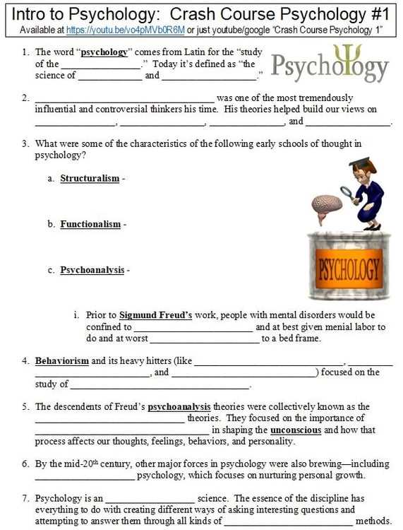 crash course video worksheets