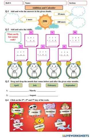 create live worksheet