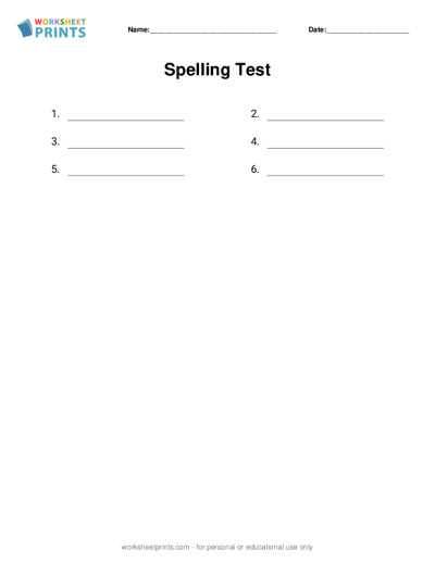 create spelling worksheet