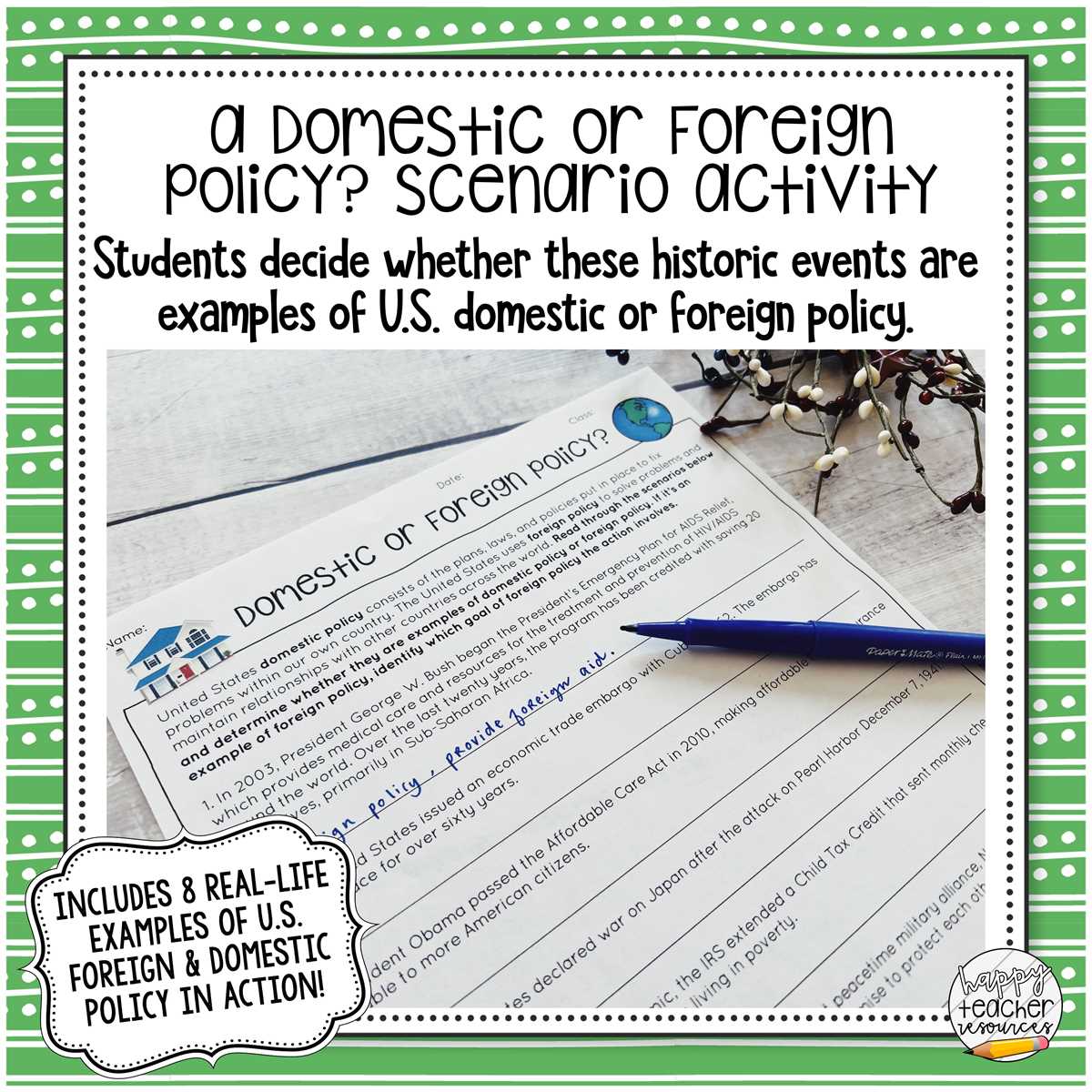 creating american foreign policy worksheet