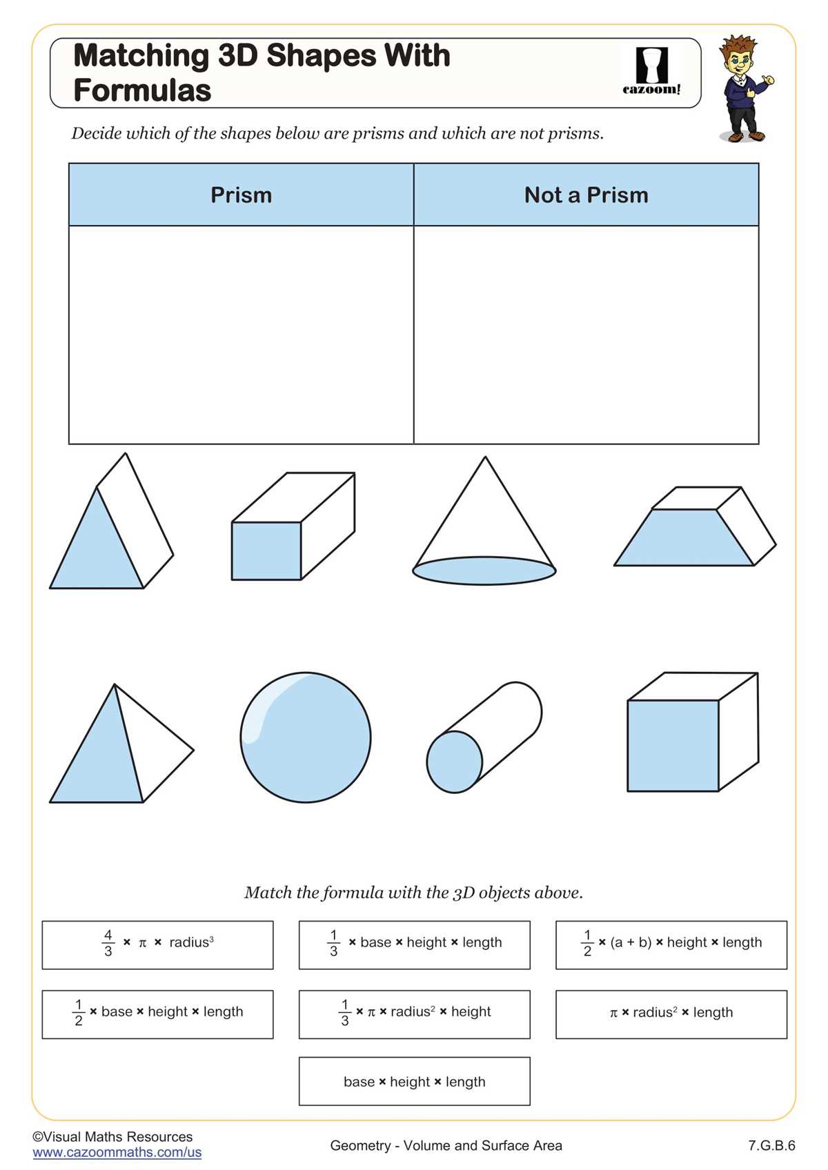 cross section geometry worksheet