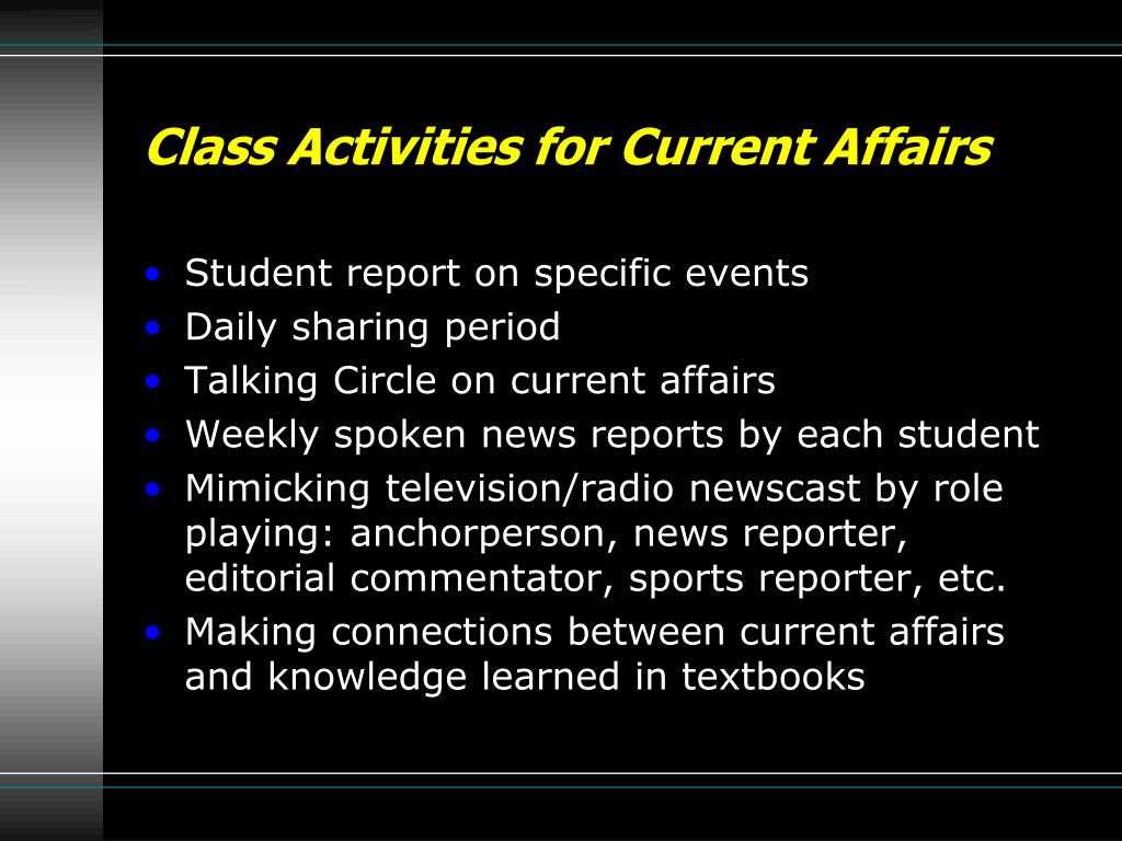 current affairs worksheet