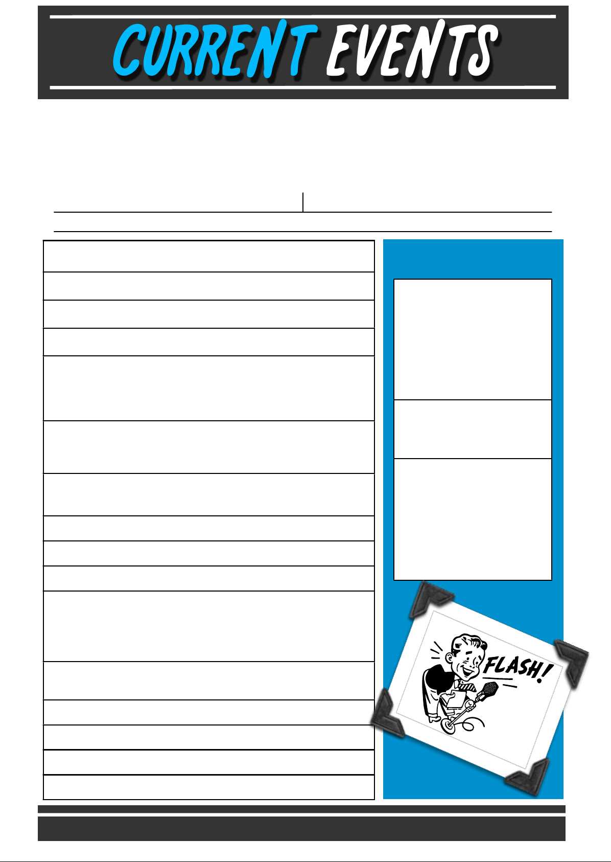 current events worksheet high school