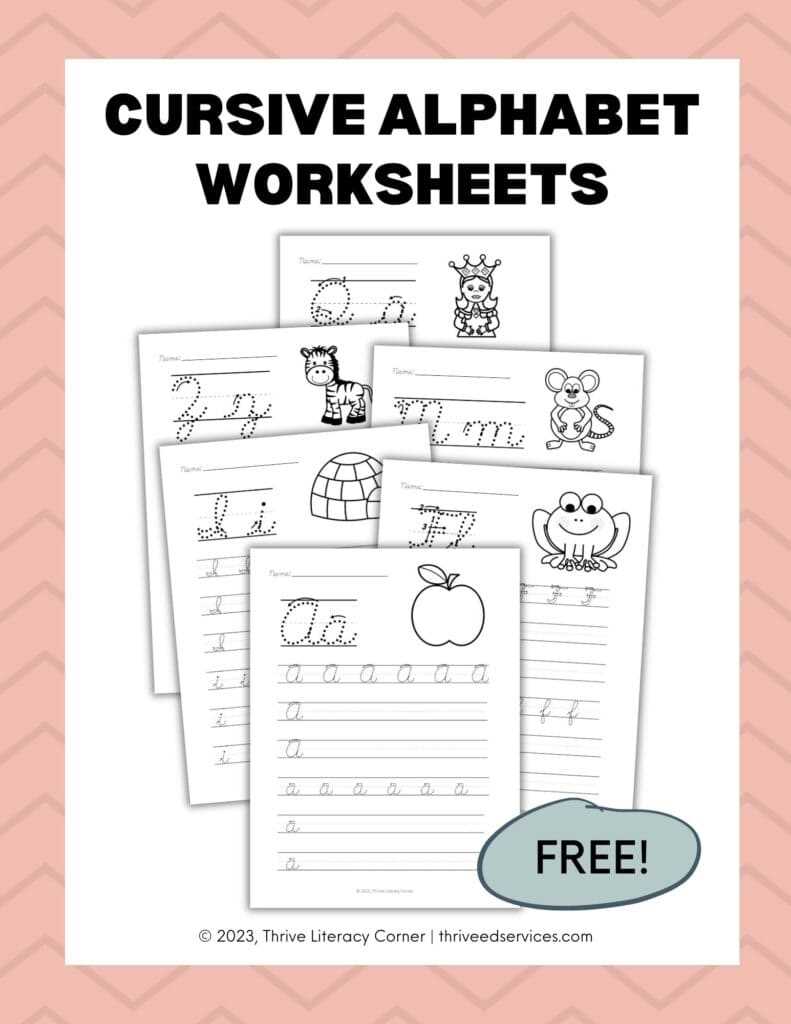 cursive free worksheets