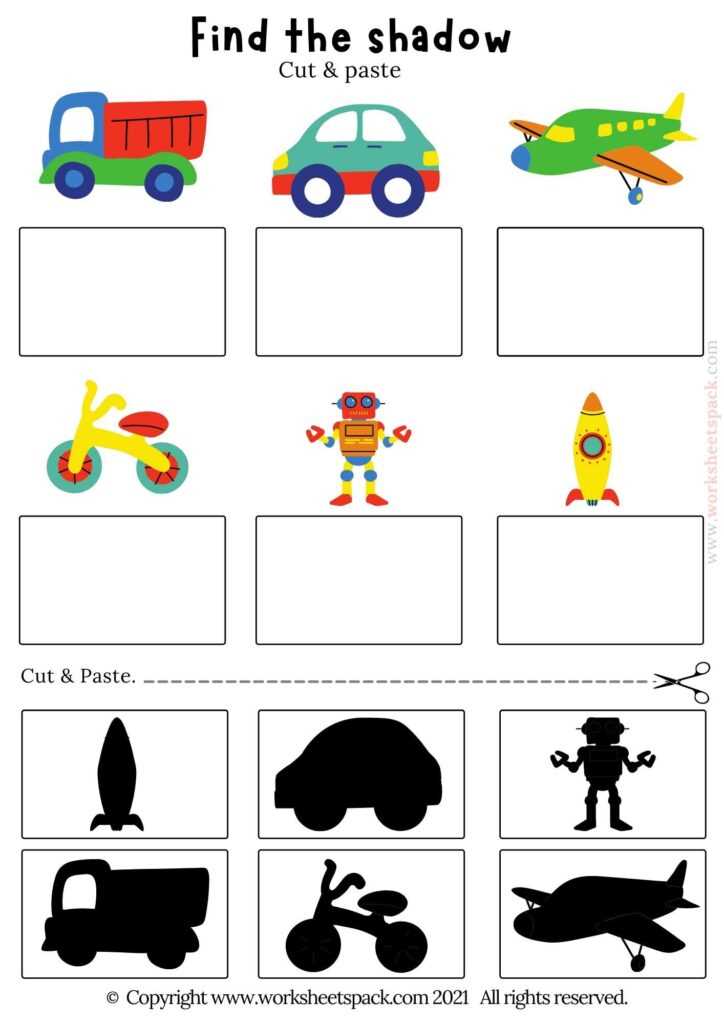 cutting and paste worksheets