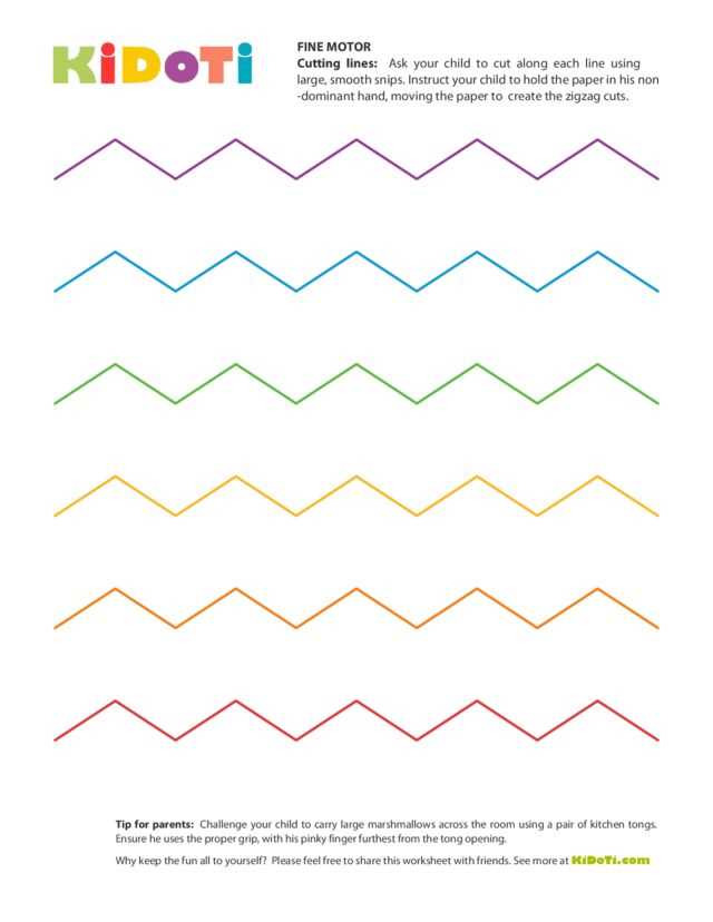 cutting lines worksheet