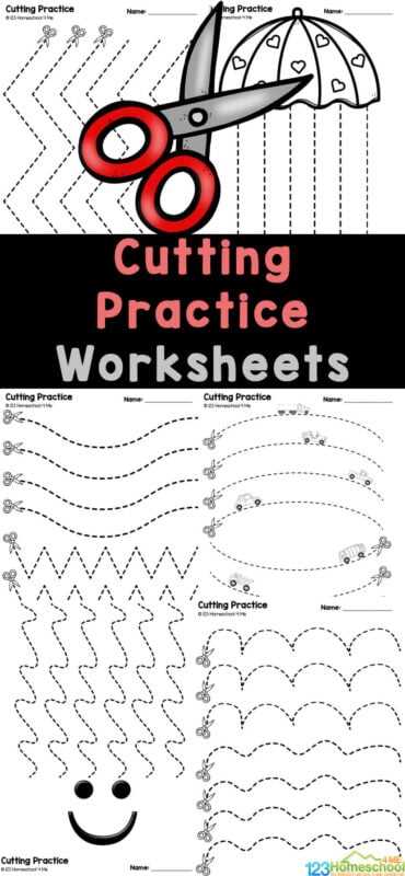 cutting worksheets printable