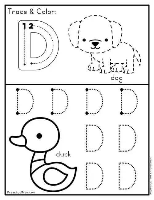 d trace worksheet