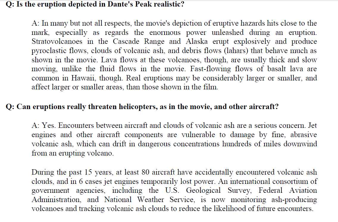 dantes peak movie worksheet