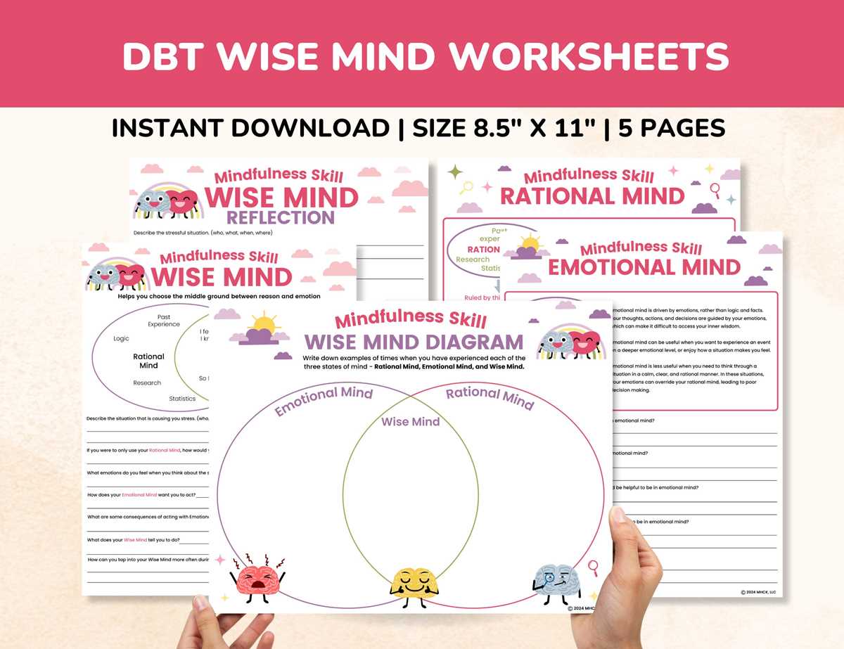 dbt mindfulness worksheet