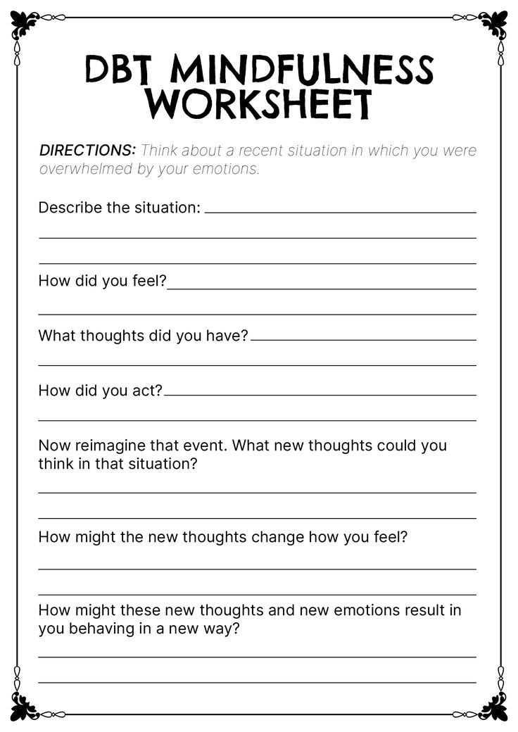 dbt worksheets for adults