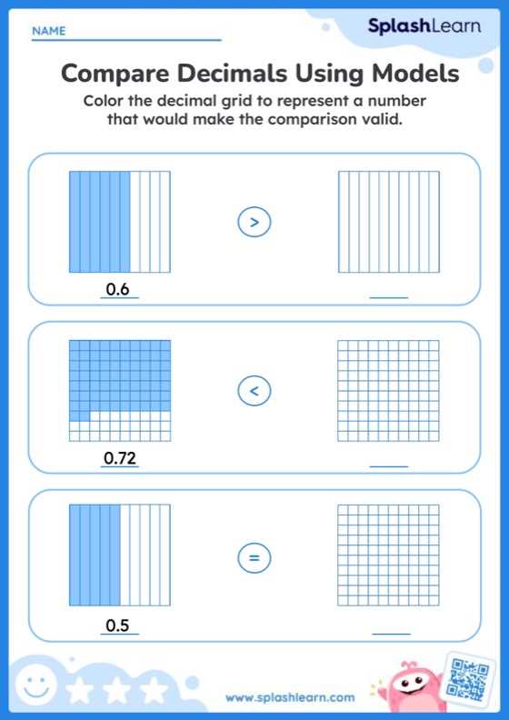 decimal grid worksheet