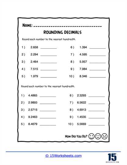 decimals to thousandths 5th grade worksheets