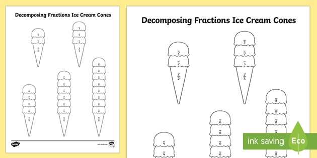 decompose fractions worksheets