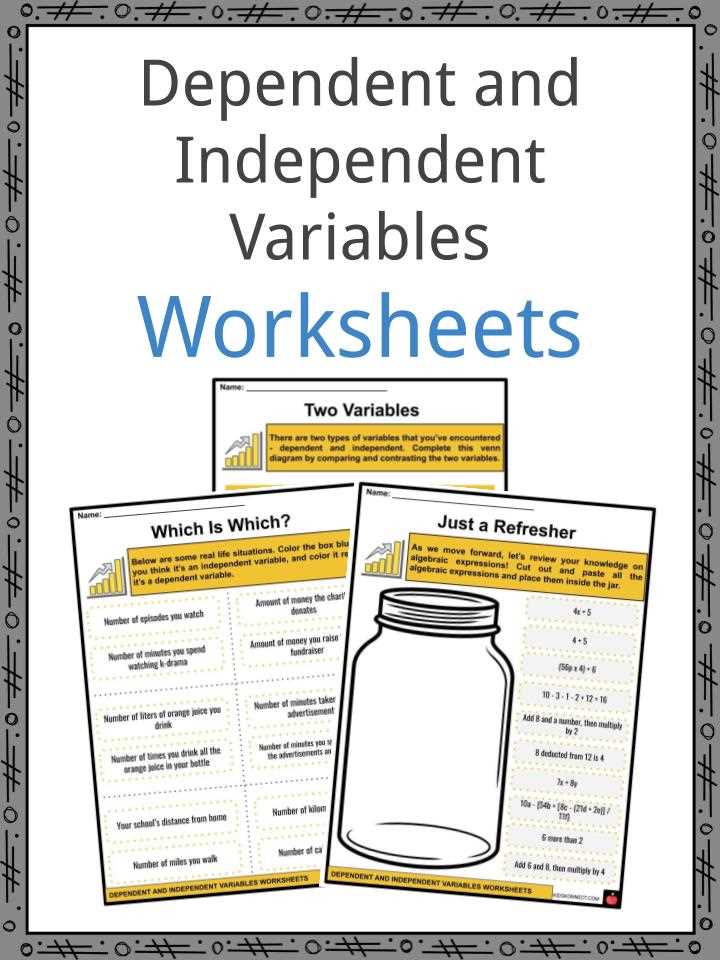 dependent and independent variable worksheet
