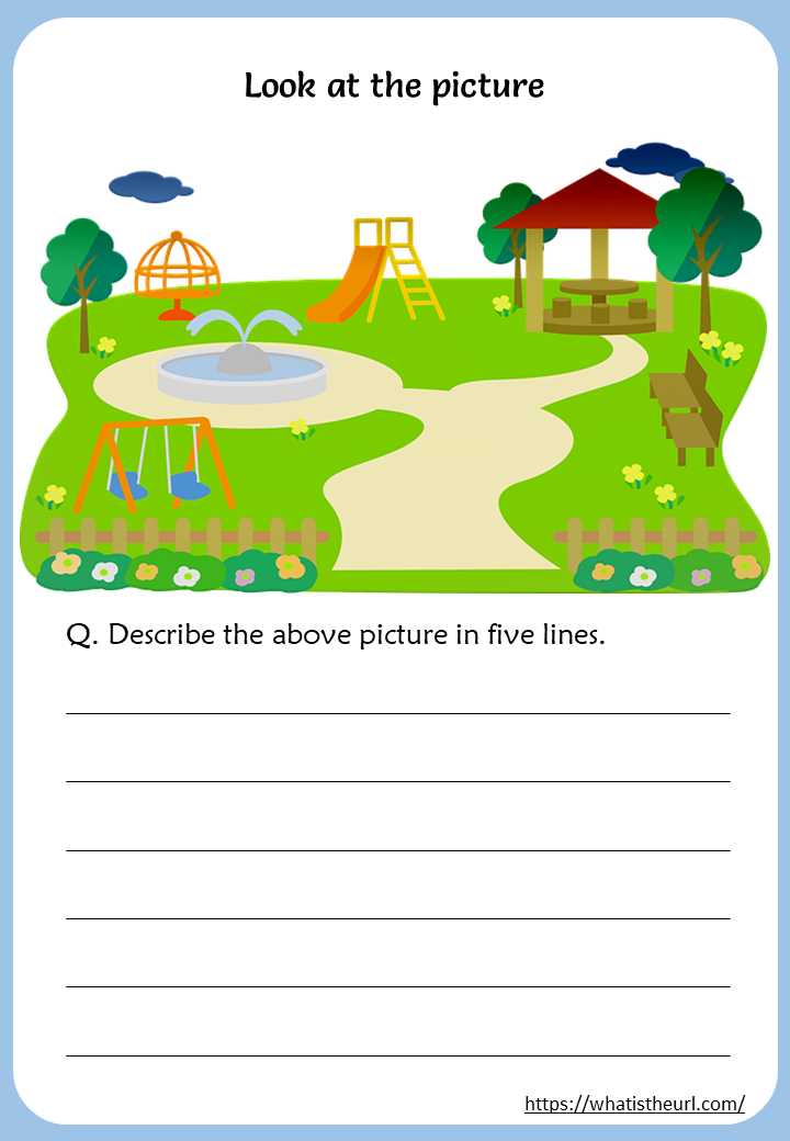 describe the picture worksheet