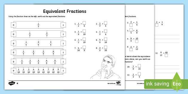 determining equivalent fractions worksheets determining equivalent fractions worksheets