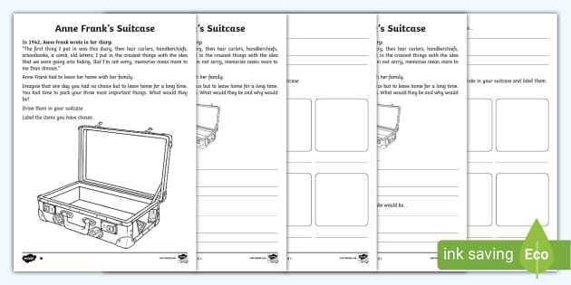 diary of anne frank play worksheets