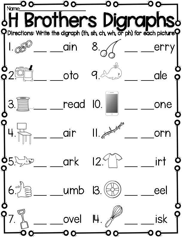 digraphs worksheets for grade 1