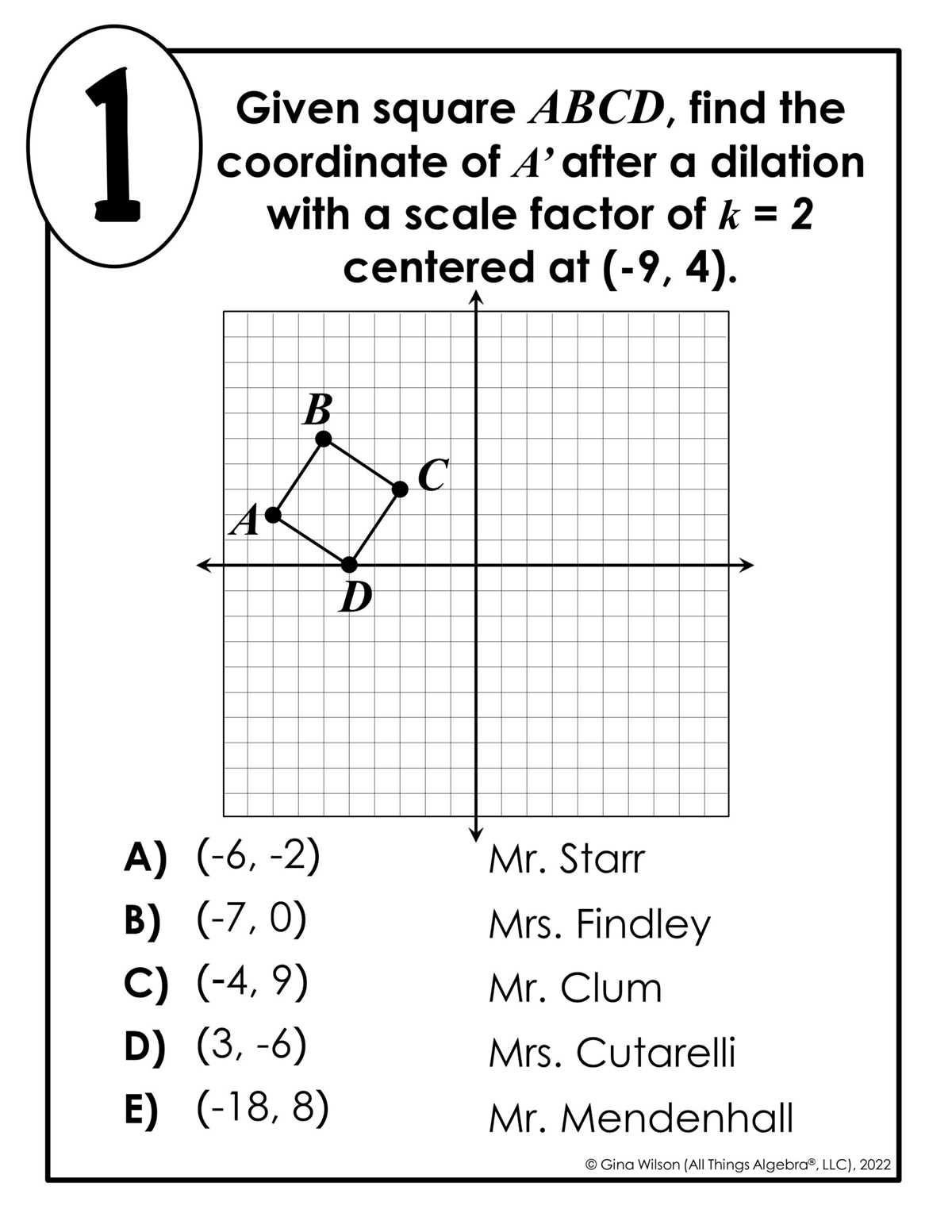 dilation worksheet