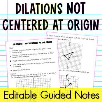 dilations not centered at the origin worksheet dilations not centered at the origin worksheet
