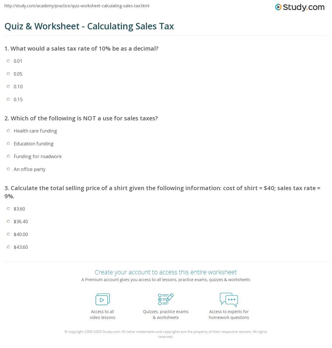 direct sales tax worksheet direct sales tax worksheet