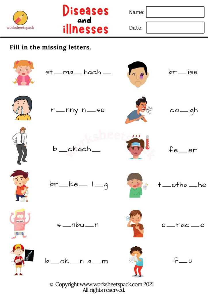 disease study worksheet