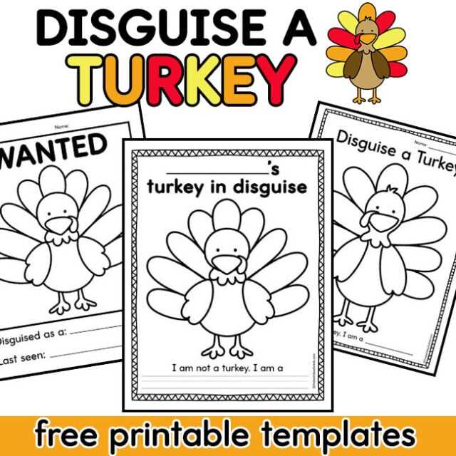 disguise turkey worksheet disguise turkey worksheet