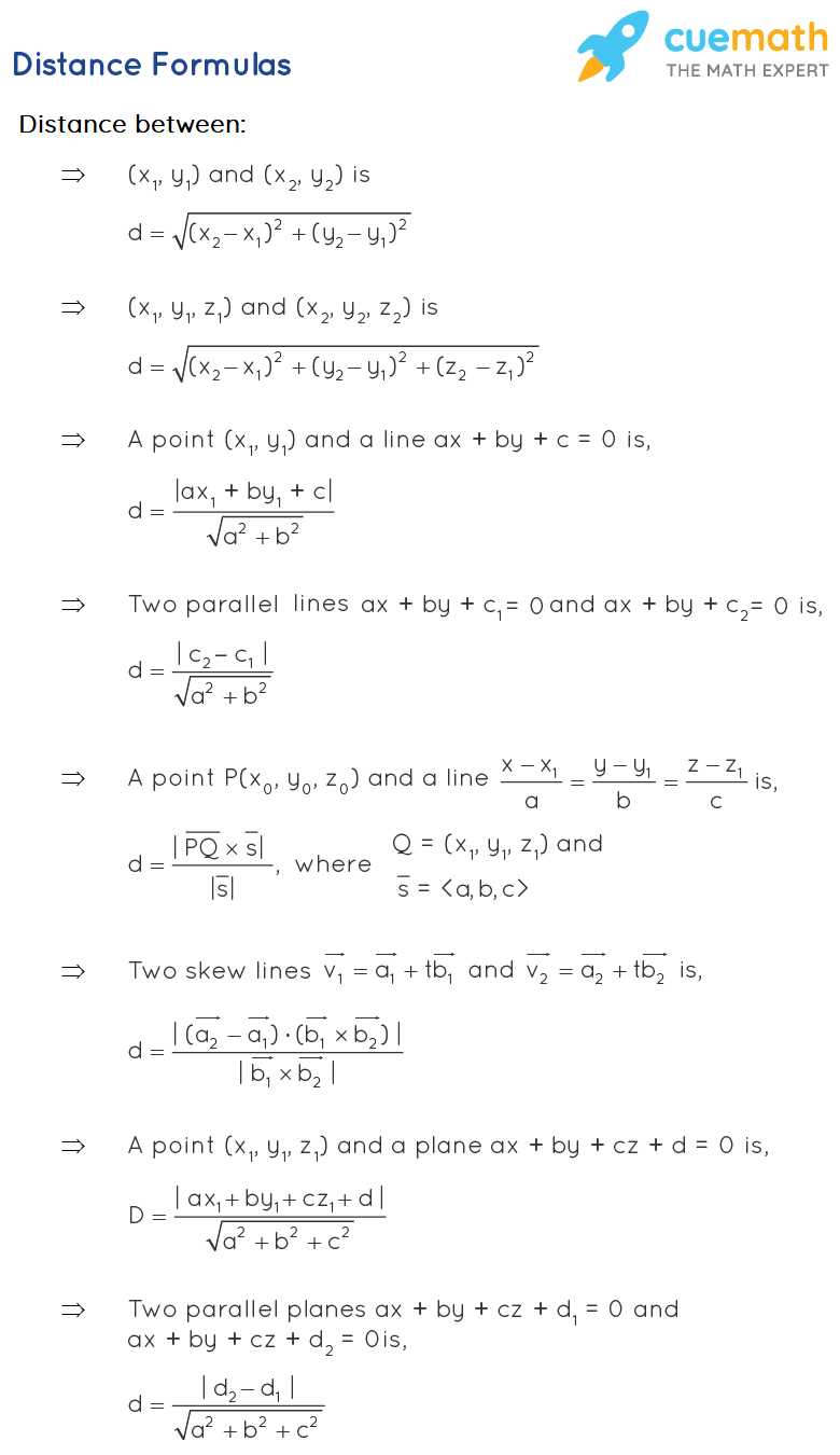 distance formula worksheet 1