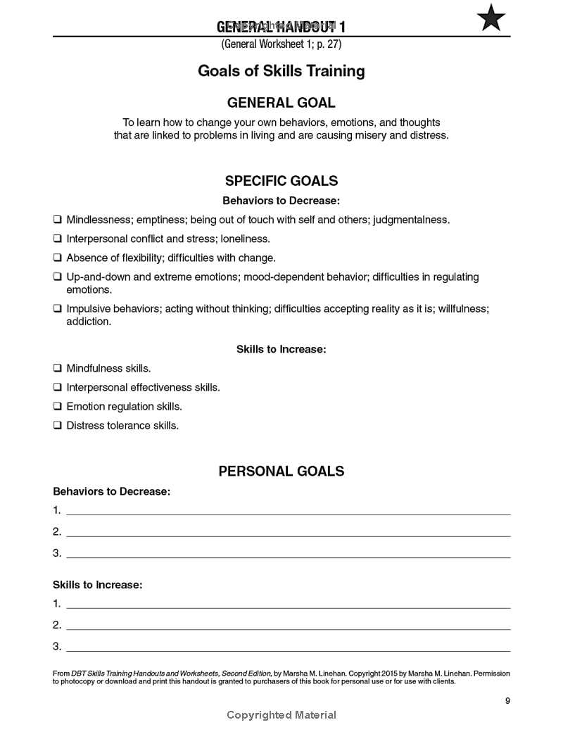 distress tolerance skills worksheets