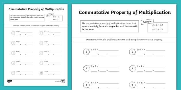 distributive associative commutative properties worksheet