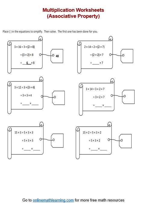 distributive associative commutative properties worksheet