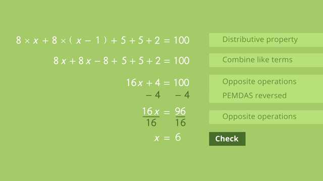 distributive property solving equations worksheet