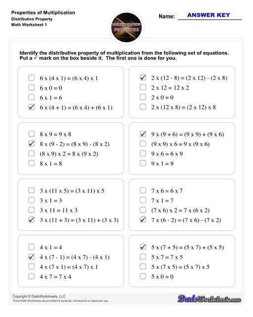 distributive property worksheet grade 4