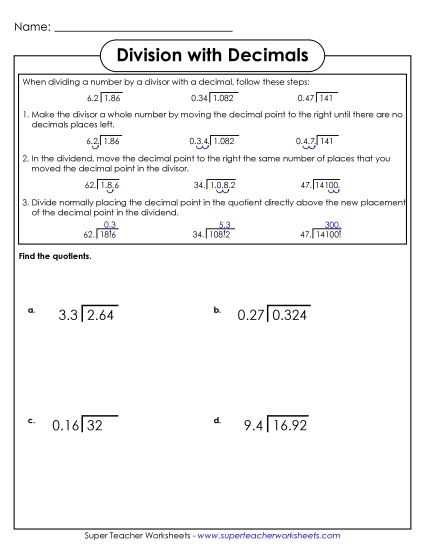 dividing decimals word problems worksheets