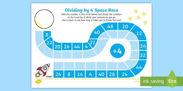 division by 4 worksheets