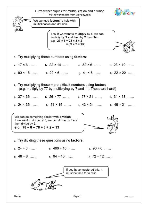 division for class 5 worksheet