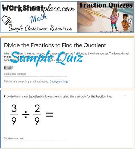 division with fractions worksheet