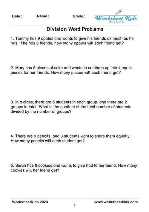division word problems grade 4 worksheets