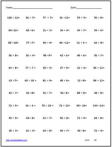 division worksheets grade 4