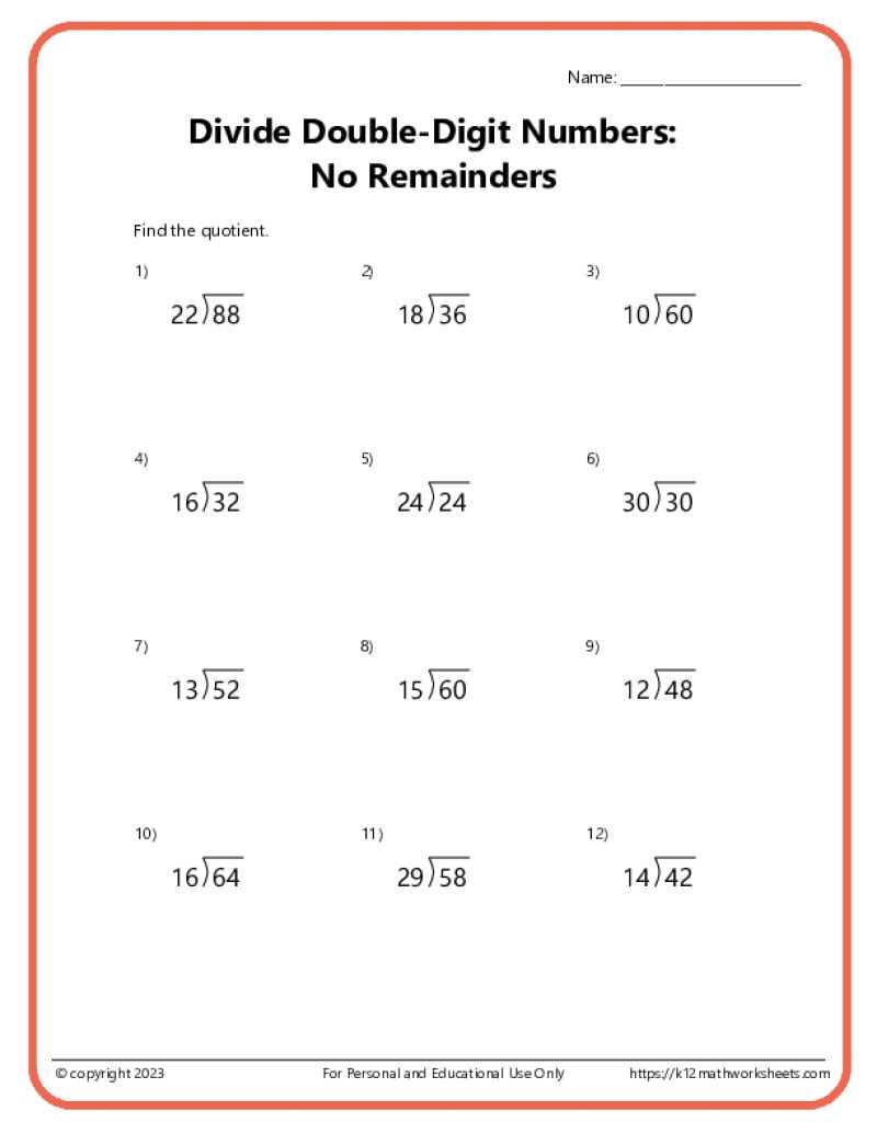 division worksheets grade 4